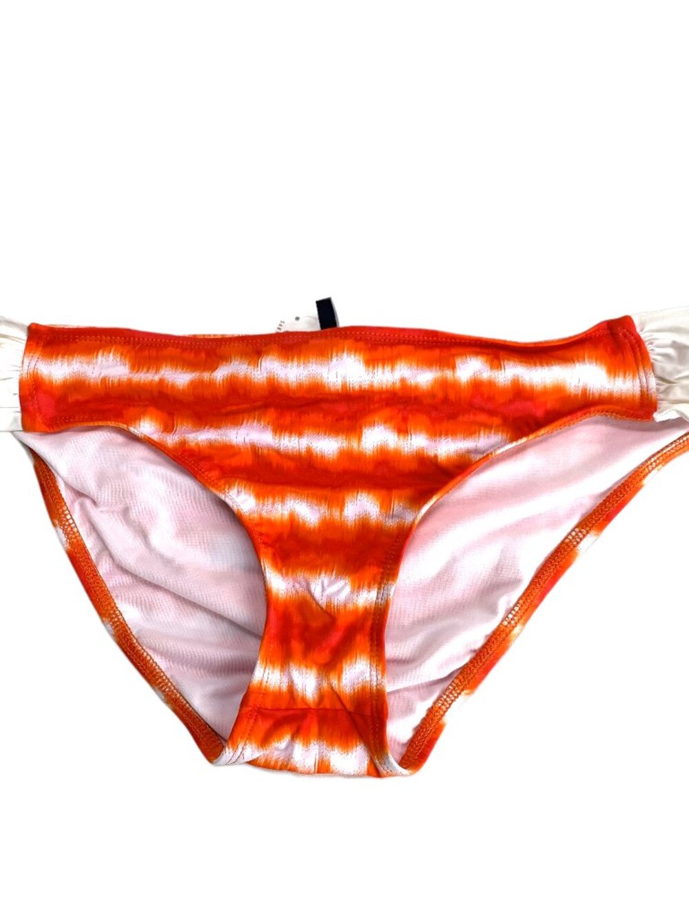 Nautica bikini bottoms orange white dyed stripes size 14 swim swimsuit swimwear